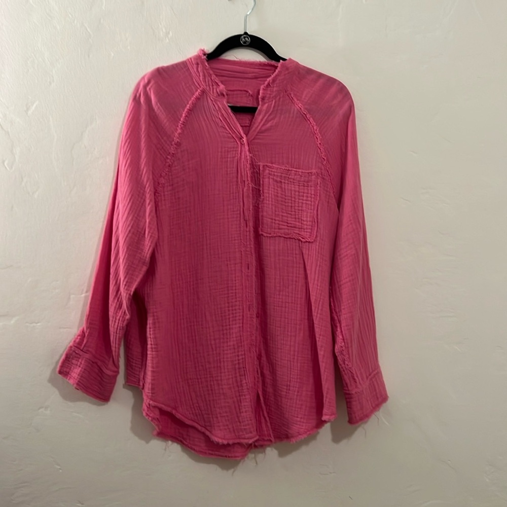 Aerie pink swim coverup